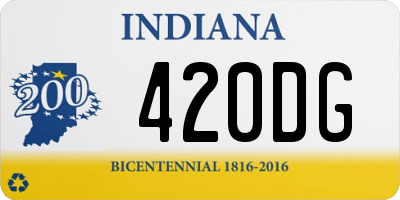 IN license plate 420DG