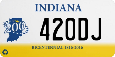 IN license plate 420DJ