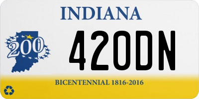 IN license plate 420DN