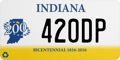 IN license plate 420DP