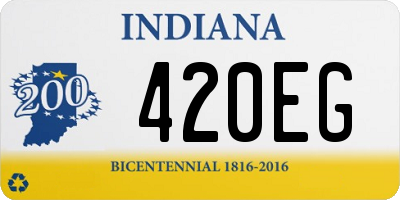 IN license plate 420EG