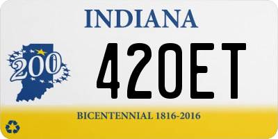 IN license plate 420ET