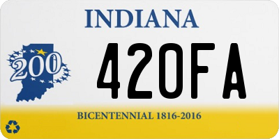 IN license plate 420FA