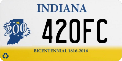 IN license plate 420FC