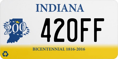 IN license plate 420FF