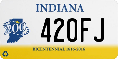 IN license plate 420FJ