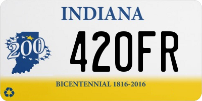 IN license plate 420FR