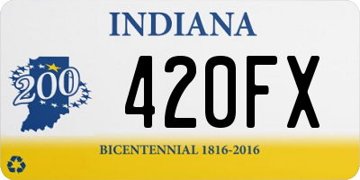 IN license plate 420FX