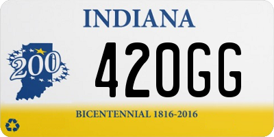 IN license plate 420GG