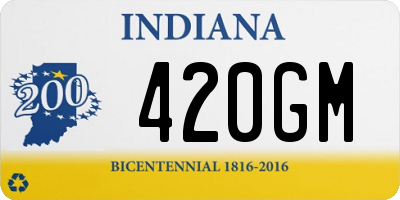 IN license plate 420GM