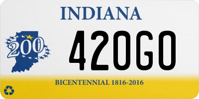 IN license plate 420GO