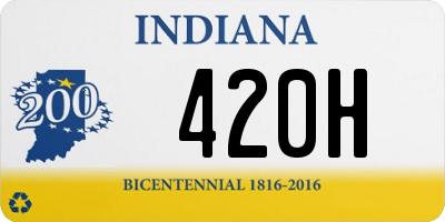 IN license plate 420H