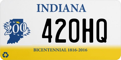 IN license plate 420HQ