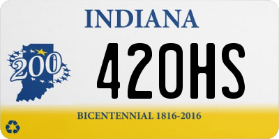 IN license plate 420HS