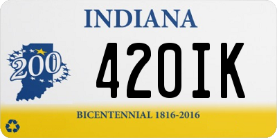 IN license plate 420IK