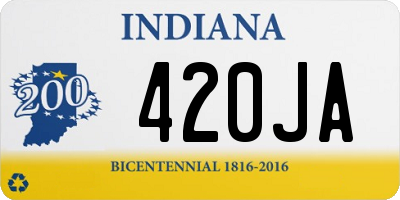 IN license plate 420JA