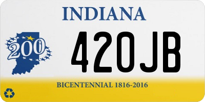 IN license plate 420JB