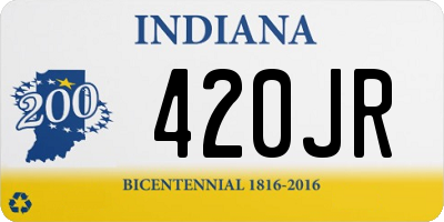 IN license plate 420JR