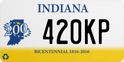 IN license plate 420KP