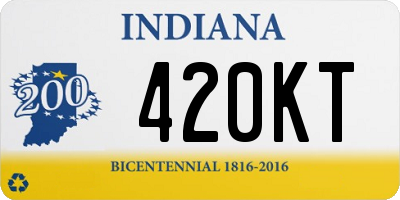 IN license plate 420KT