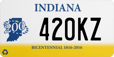 IN license plate 420KZ