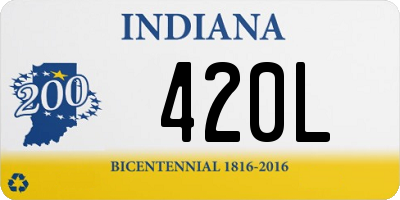 IN license plate 420L