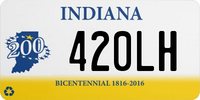 IN license plate 420LH