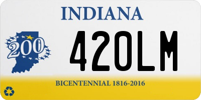 IN license plate 420LM