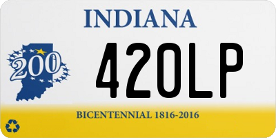 IN license plate 420LP