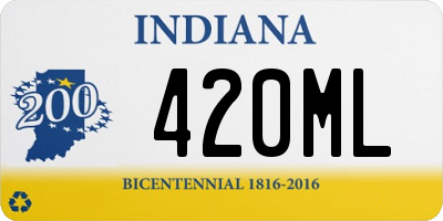 IN license plate 420ML