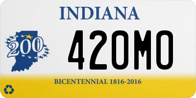 IN license plate 420MO