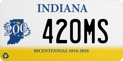 IN license plate 420MS