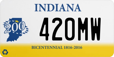 IN license plate 420MW