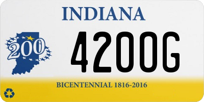 IN license plate 420OG