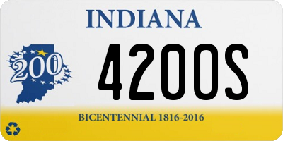 IN license plate 420OS