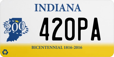 IN license plate 420PA