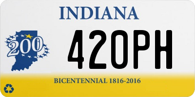 IN license plate 420PH