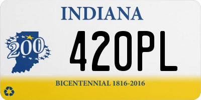 IN license plate 420PL