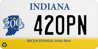 IN license plate 420PN