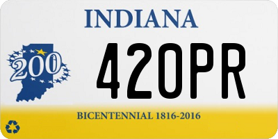 IN license plate 420PR