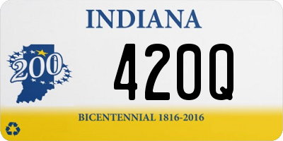 IN license plate 420Q