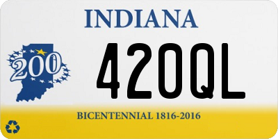 IN license plate 420QL