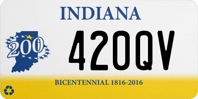 IN license plate 420QV