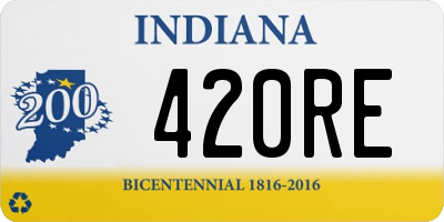 IN license plate 420RE