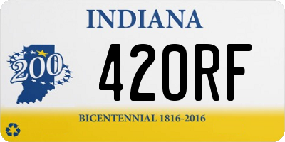 IN license plate 420RF