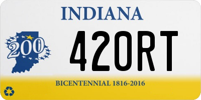 IN license plate 420RT
