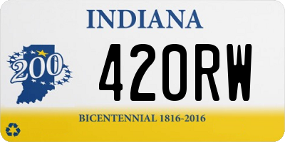 IN license plate 420RW