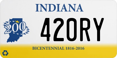 IN license plate 420RY