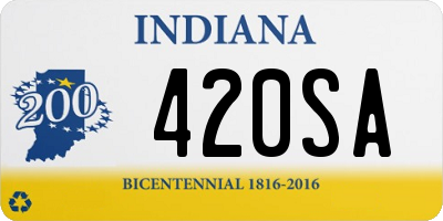 IN license plate 420SA