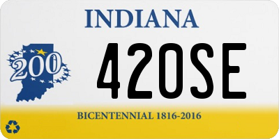 IN license plate 420SE